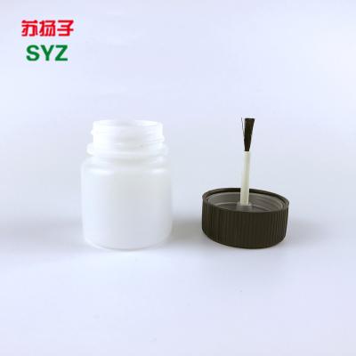 China HDPE Personal Care 35ml Plastic Liquid Brush Cap Plastic Glue Bottle for sale