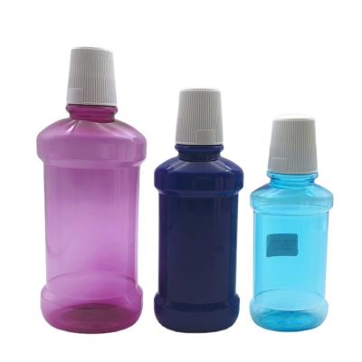 China Custom Medicine 200/300/500ml Color Pet Mouthwash Bottle Plastic Mouthwash Bottle With Screw Cap for sale