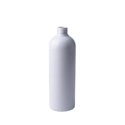 China Wholesale White Round Pump Bottle White Round Pump Bottle Skin Care Shoulder 500ml PET Plastic Packaging Bottle for sale