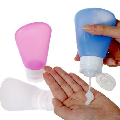 China Soft Lotion Packaging 60ml 2oz Silicon Skin Care Hand Wash Squeeze Lotion Bottle With Easy Open End for sale