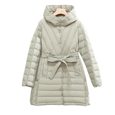 China New design viable wholesale high quality plus size women light ultra warm winter down coat long for sale