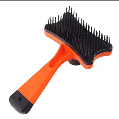 China Stocked Pet Grooming Sweep Self-cleaning Cat Swipe Brush Removes Dog Hair Pet Comb for sale