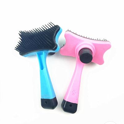 China Stocked Large Discount Factory Supply Pet Grooming Sweep Self-cleaning Cat Swipe Brush Removes Dog Hair Pet Comb for sale