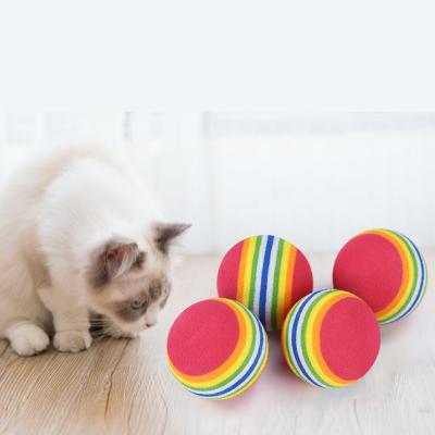 China High Quality Stored Goods Eva Bubble Rainbow Soft Toy Cat Dog Colorful Kitten Ball for sale