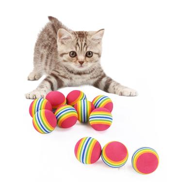 China High Quality And Durable Colorful Eva Bubble Rainbow Dog Cat Kitten Soft Stocked Ball for sale