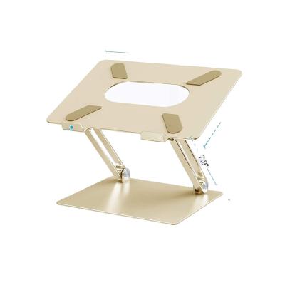 China Laptop Stand Ergonomic Adjustable Notebook Stand portable Aluminum  Computer Riser for All 10 to 17 Inch Laptops(Gold) for sale