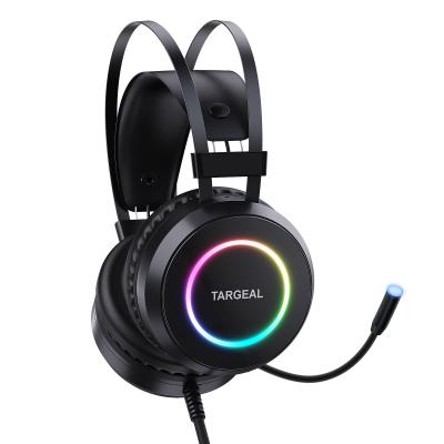 China Wholesale gaming headphone headset for ps4 RGB light  7.1surround gaming headset  with RGB light wired gaming headsets for sale