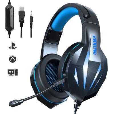 China Popular LED Gaming Headphones with Stereo Bass Microphone and Volume Control Gaming Headset for PS4/Xbox/Switch/PC/Laptop/Tablet for sale