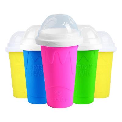 China Lid DIY Slushie Maker Cup Magic Slushy Maker Squeeze Cup Summer Quick Frozen Cooling Smoothie Pinch Cup for sale