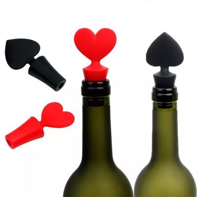 Chine Jaloux de gel de maintien frais Bouchon de bouteille en silicone Cute Top Poker Bar Accessoires Cuve à vin à vendre