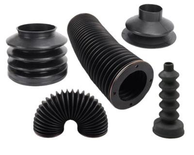 China MVQ Custom Compression Molded Flexible Corrugated Silicone Rubber Bellows for Moulding for sale