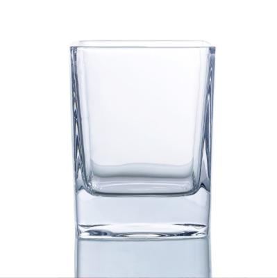 China 1 Quantity Clear Cup Transparent Whiskey Glass Bar Glass Drinkware for sale