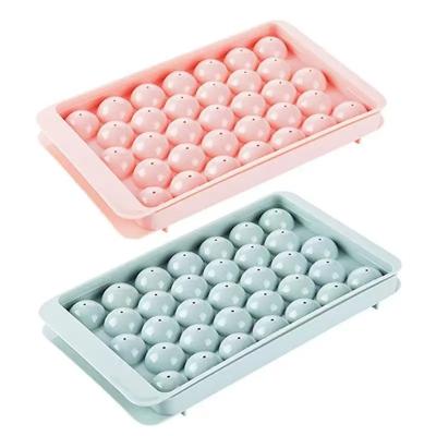 China PP Material Three Sizes Eco-friendly Food Grade Silicone Ice Maker Ice Cube Tray Small Ice Ball Maker Mold for sale