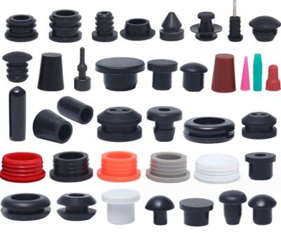 China Moulding Custom Size Silicone Rubber Hole Plugs Bottle Caps Silicone Seal Anti-dust Plug for sale