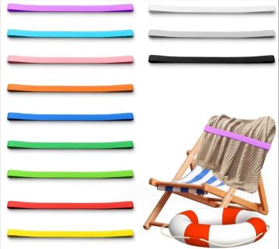 China Beach Chairs Cruise Rubber Elastic Towel Straps Holder for Vacation Beach Pool Lounge for sale