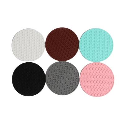 China Non-Slip Deep Grooved Silicone Coaster Pad Mat Heat Resistant for Table Decoration for sale