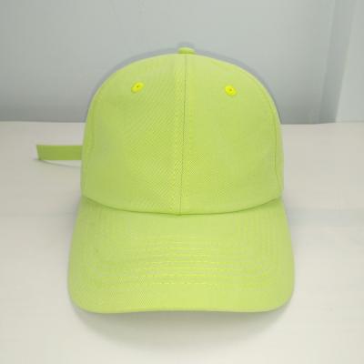 China JOINT Custom Fluorescence Trailer Long Green Cotton Dad Hats for sale