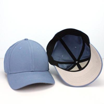 China JOINT Design Your Own Outdoor Baseball Cap Flex Fit Hat Fitted Cotton Twill Cap 6 Per Hat Sky Blue Panels for sale