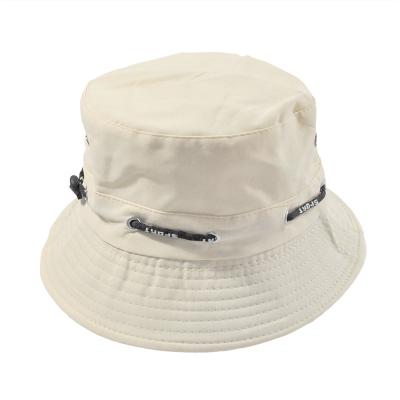 China Custom White Wide Brim Picture Fold Bucket Hat Men's Empty Bucket Hat With String And Visor Hats for sale