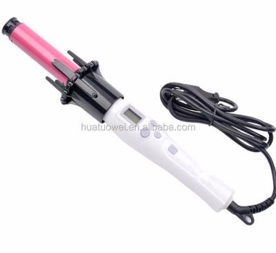 China Newest Design 2 in 1 Nano Ceramic Ceramic Auto Hair Iron 21mm/28mm LCD Curling Barrels Iron Dual Voltage for sale