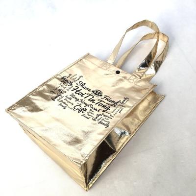 China Convenient wholesale environmental friendly hand made metallic non woven shopping bag for sale