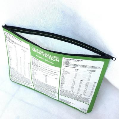 China Wholesale Reusabe Custom Printed Promotional PP Non Woven Zipper Bag for sale