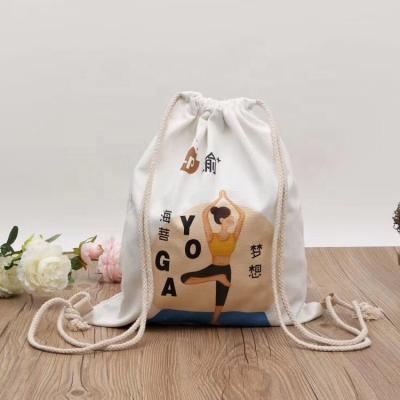 China Personalized Fashionable Canvas Cotton Drawstring Bag for sale