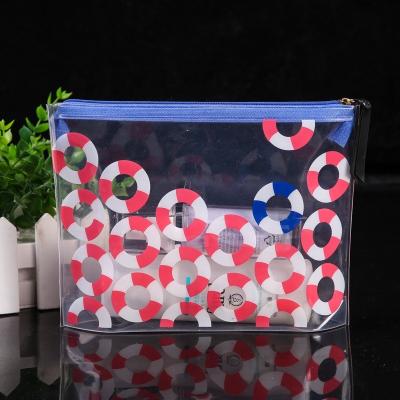 China Fashion and New Design Waterproof Clear Ziplock Bag Transparent PVC Cosmetic Zipper Pouch for sale