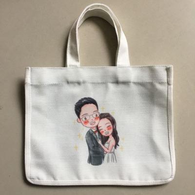 China Eco - Friendly Canvas Tote Bags Advertising Portable Cotton Canvas Shopping Bag for sale