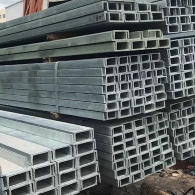 China Steel Structure Supporting Professional Steel U Channel Low Carbon Galvanized Steel For Glass for sale