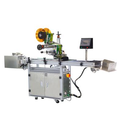 China Automatic food pouch label applicator, labeling machine for pouch for sale