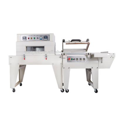 China Food 2 in 1 semi-automatic tea box shrink wrap machine for sale