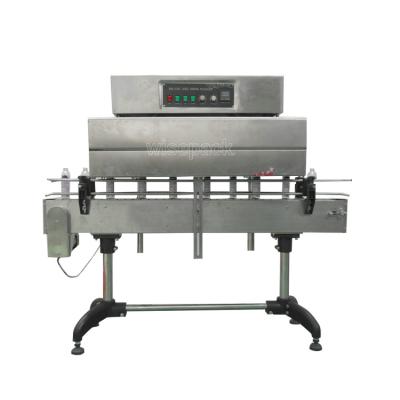 China Semi-automatic Glass Beverage Honey Jar Shrink Paper Wrapping Machine for sale