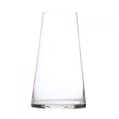 China Europe tapered clear glass flower vase for sale