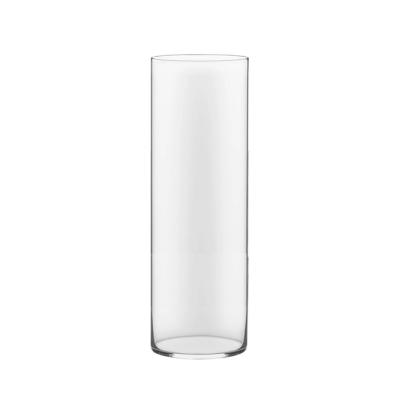 China Europe Clear Cylinder Glass Flower Vase for sale