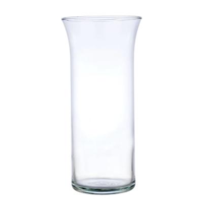 China Europe Clear Cylinder Glass Vases With Flared Rim for sale