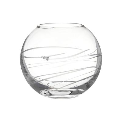 China Europe Crystal Spherical Vase Clear for sale