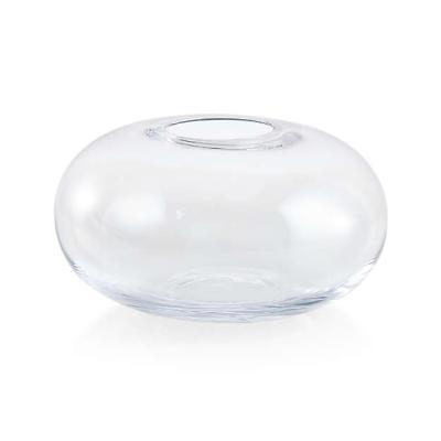 China Europe Low Clear Round Glass Vase for sale