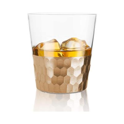 China Modern Tumbler Glasses 9.8 Ounce Gold Foil Highball Glasses For Beer Glacer-Tea Drinking Glasses Family Friends Classic Goods for sale