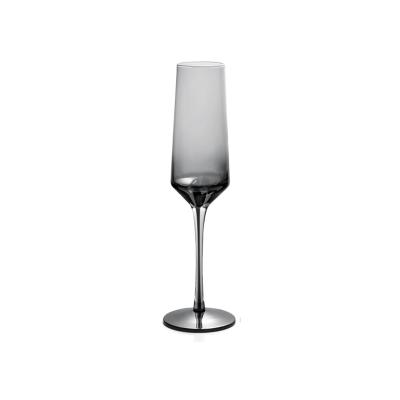 China New 8 oz Classic/Postmodern Lead Free Smoked Champagne Flute Glasses for sale