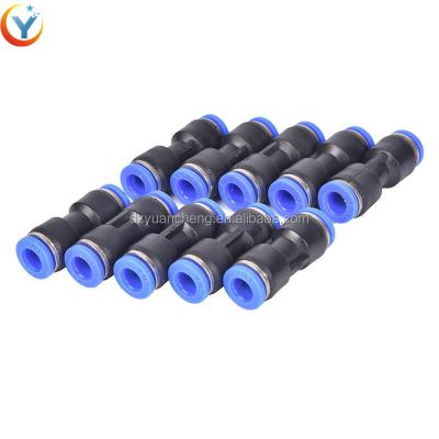 China Connect Pipes Straight Plastic Pneumatic PU Union Fitting For Pipe Connection for sale