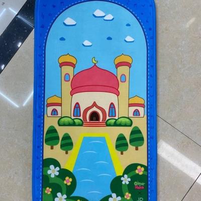 China Islamic Prayer Mat Children Arabic Prayer Mat Non-slip Small Size Kids Prayer Blanket For Muslim Gift for sale