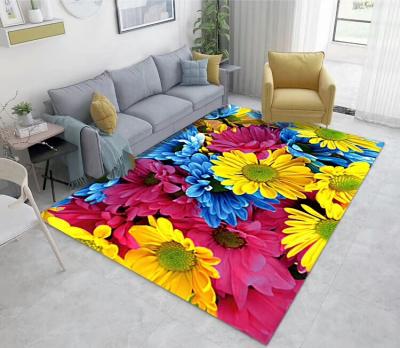 China Anti-Slip Digital Printing Velvet Super Soft Living Room Printed Carpet for sale