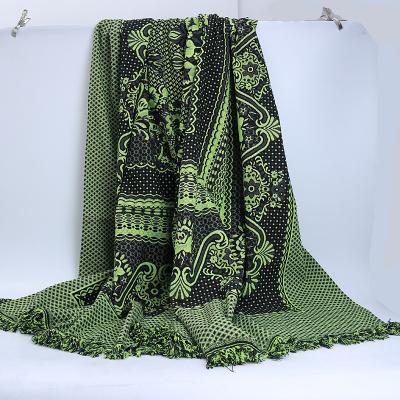 China Traditional Chinese Traditional Two Colorway Jacquard Yarn Recycle Blanket for sale