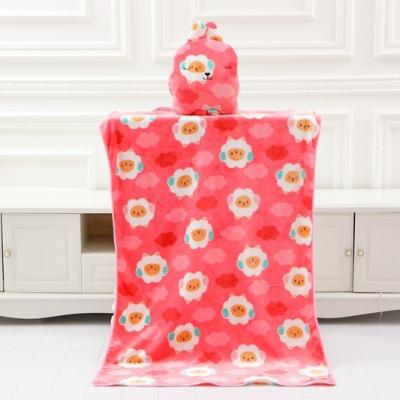 China Disposable OEM 3 IN 1 Cute Printing Colorful Flannel Fleece Cushion Cover for sale