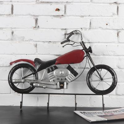 China Home Decor Handmade Motorcycle Shape Iron Wall Hooks Eco - Friendly for sale