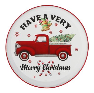 China Factory Direct Environmentally Friendly Iron Wall Hanging Christmas Metal Door Plaque Metal Car Wall Plaque for sale