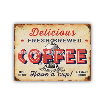 China Eco-Friendly Design Your Own Delicious Coffee Stencil Wall Art Plaque for sale