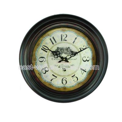 China 12 Hour Display Popular Design Competitive Price Iron Rustic Clocks For Sale Peacock Wall Clock for sale