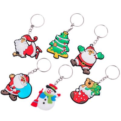 China Wholesale Custom PVC Keychain Decoration Christmas Fashion Factory Cartoon PVC Key Chain for sale